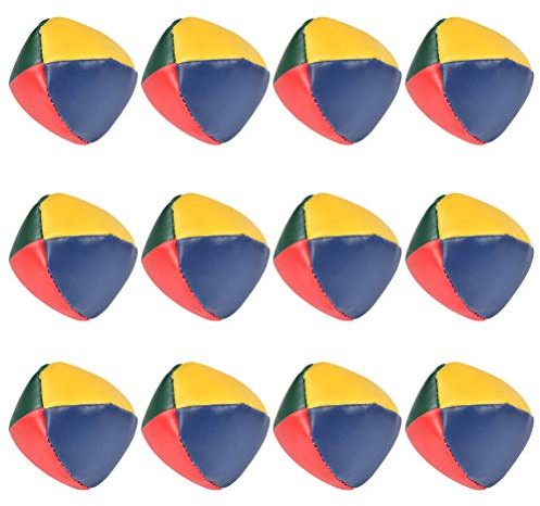NA 12 Stück Jonglierbälle Set, Ballwurfball Spiele Zirkus Clown Farbige Jonglierbälle Spielbälle Interaktives für Anfänger Outdoor Spielzeug Ø5cm
