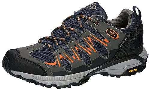 Brütting Unisex Expedition Traillaufschuh, Marine/Grau/Orange, 46 EU