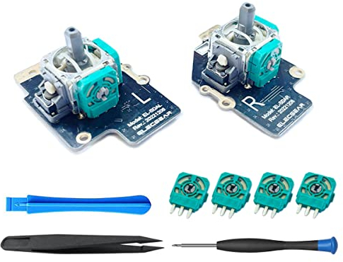 ElecGear Joystick Analógico Reemplazo para Steam Deck, No-Drifting Módulo de Mando Thumbsticks Izquierdo y Derecho para Controladores MEDA y MHDA, 4 Potenciómetros de Repuesto