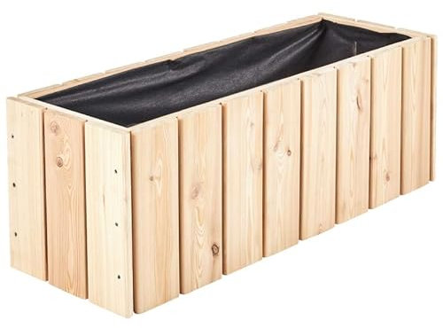 Forest Style Bac à Fleurs en Bois 40L - Acanta - 28 x 79 x 28 cm - Cerland