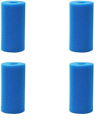 URPIZY Lot de 4 éponges filtrantes en Mousse de Rechange pour Piscine pour Intex Type B Lavable et réutilisable