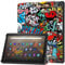 YBROY Hülle für Amazon Fire HD 10 2023 Tablette, Ultra Dünn mit Auto aufwachen/Schlaf Funktion Standfunktion Case, PU Leder Schutzhülle für Amazon Fire HD 10 2023.(Graffiti)