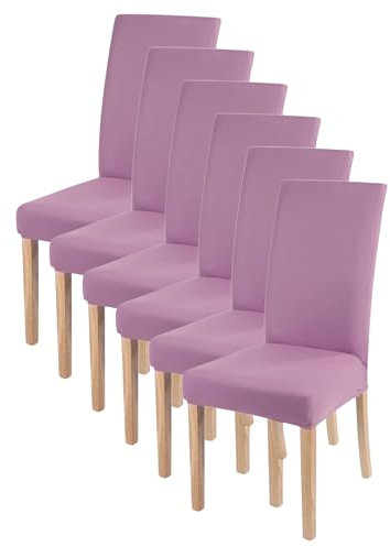 SalGiu Coprisedie Con Schienale (6 pezzi) Elasticizzato Eleganti Universale (Rosa)