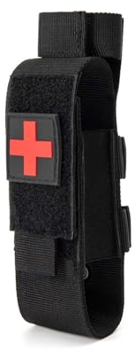 Feloyal Tourniquet Halter Taktische Molle Tasche TQ Tragbarer Militärische Beutel Notfallausrüstung Pouch Trauma Medizinische Schere Tasche Taktische Militär Erste Hilfe Ausrüstungskoffer Schwarz