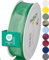 Halbach Seidenbänder Premium Geschenkband mit Drahtkante | Breite 25mm Länge 25m | Öko-Tex 100 zertifiziertes Schleifenband | Taftband Made in Germany, Farbe: lush mint