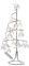 HOMSFOU Weihnachtsbaum Spirale Weihnachten Baum Zweig Baum Lichter Weihnachten Party Dekoration Weihnachten Baum String Licht Weihnachten Kiefer Bäume Baumform Die Klingel Eisen