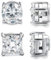 CASSIECA 2 Paare Magnet Ohrringe Herren Edelstahl Magnetische Ohrstecker für Männer Damen Rund CZ-Intarsien Nicht Piercing Hypoallergen Non-piercing Clip On Ohrringe 6MM Silber