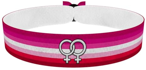 Lesbian - Symbol Stoffarmband - Satin Armband - Wasserfest & Langlebig - LGBTQ Stoffarmband - Pride Armband - Handgemachtes Armband - Modeaccessoire für Lesben - Geschenk für LGBTQ