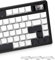 OHY XVX Low Profile White Keycaps, Dye-Sub PBT Keycaps, Bow Key Caps Compatiability for 60%, 75%, 80%, 85%, 100% MX Switches Mechanical Keyboard