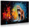 JBER Luchs Leinwand Gemälde Wandkunst, geeignet für Badezimmer Dekoration, Poster Home Decor, lustige Tier Dekoration, gerahmt, 60 X 40cm