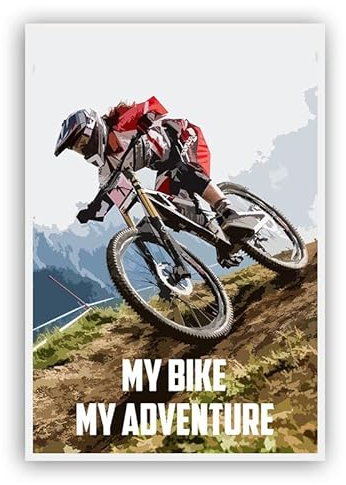 Canvas Poster Mountainbike Downhill Wand Kunstdruck Malerei Wandbilder Schlafzimmer Dekor Kein Rahmen(Color:E,Size:50x70cm Noframe)