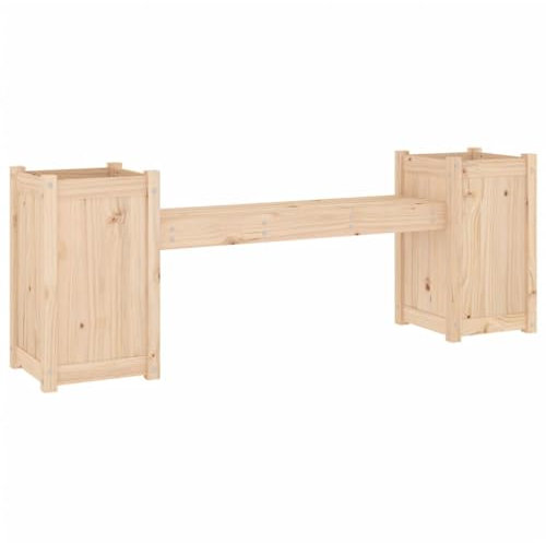 Banc de jardin avec pots de fleurs 180 x 36 x 63 cm en pin massif 825163