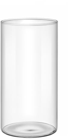 DAYnagh Vase Cylindrique en Verre Photophore Bougeoir - Vase Transparent Haut pour Bougie Décoration Centre de Table Mariage Decoration Maison Salon Anniversaire (∅8,5cm H:18cm)