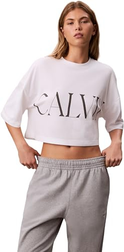 Calvin Klein Damen Jogginghose Monologo French Terry mit Elastikbund