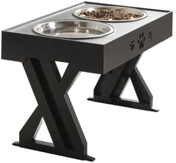 Adjustable Elevated Dog Bowl Stand - Raised Pet Feeder for Food & Water | Ergonomic & Anti-Slip Design | Lightweight & Durable | Ideal for Small to Medium Dogs & Cats