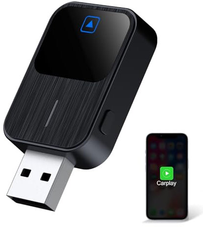 Aieloar Wireless CarPlay Adapter UK for iPhone,Wireless Carplay Dongle adaptor with Fast Connection-Small Size