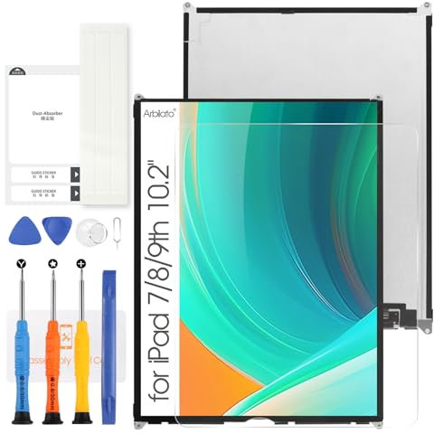 Arbilato For iPad 7/8/9 10.2 LCD Screen Replacement, Display Pannel(A2197 A2198 A2200 A2270 A2428 A2429 A2430 A2602 A2603 A2604 A2605) with Tools for ipad 7th/8th/9th LCD (Not Touch Digitizer)