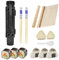 ZHTLTHZ Sushi Maker Set FüR AnhäNger, Tragbare Bazooka & 2 Bambusmatte & 2 Schimmel & 2 Stäbchen, Professionelle Abnehmbare Sushi Roller Rollmatte, DIY Home