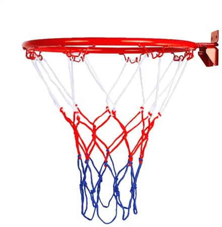 Cerceau suspendu – Cerceau de basket-ball portable | Kit d'anneaux de court, taille complète de rechange pour porte extérieure murale avec filet résistant aux intempéries en acier massif, cerceaux de