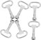 DIKACA 6pcs Trash Can Key Garbage Bin Office Bin Trash Can Kitchen Car Trash Can Garbage Bag Small Bin Pin Outdoor Trash Can Triangle Wrench for Plumber Electrician Silver Zinc Alloy