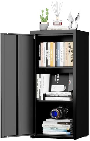 SUPEER Armario archivador de metal para oficina con puerta individual, 88 x 40 x 35 cm, 2 estantes de altura ajustable, taquilla de metal resistente para documentos, archivos y accesorios de oficina