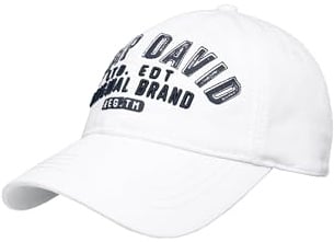 Camp David Herren Base Cap mit Logo – Baseball Cap Stickerei – Twill verstärkter Schirm – Einheitsgröße Klettverschluss Opticwhite