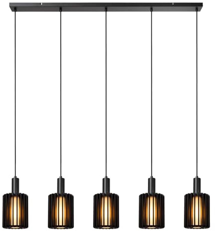 LUCIDE Lampen – Pendelleuchte – 5 x E27 – Schwarz