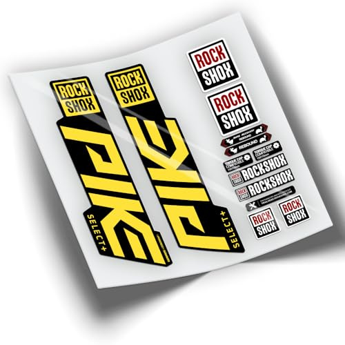 Ref: VP392 Aufkleber, kompatibel mit Rock-Shox PIKE SELECT + 2019-2022 MTB, Sticker, Aufkleber, Aufkleber für Mountainbikes (Gelb 025)
