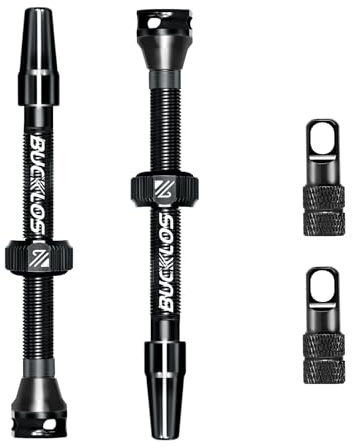 AEYINO 40/44/55/60/80/100mm Tubeless Ventil Presta-Ventil | Geeignet für Mountainbike-/Rennrad-/Mountainbike-Reifen, Aluminium, schwarz, rot, blau, orange, lila, silber, mehrfarbig