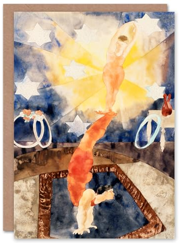 Artery8 Charles Demuth Art Card Two Acrobats in Red Tights