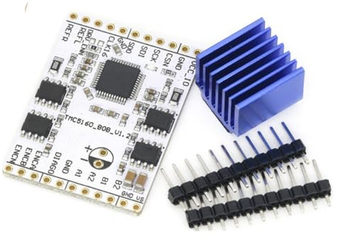 Integrato Stepper Motor Controller TMC5160 per migliorare le prestazioni nei progetti di automazione.