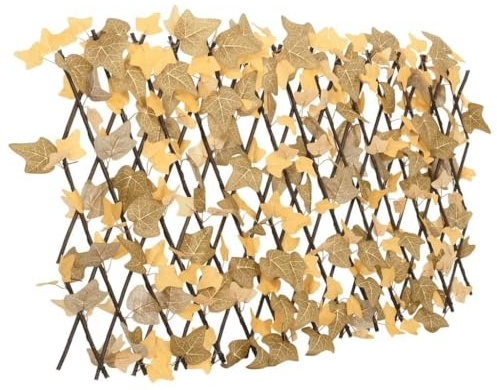 Owoxanthellate Rankgitter Orange 5 Stück erweiterbar von 70x30 cm auf 180x60 cm aus Holz & PVC für Gartenzaun, Sichtschutz & Deko, platzsparend faltbar für Balkon, Terrasse und Camping
