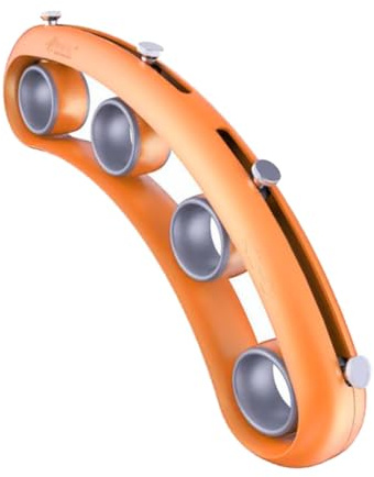 Abaodam Gitarren Finger Expander für Anfänger aus Synthetischem Material mit Fingerdehnungstraining und Fingerstärkung für Keyboard und Mandolinenspieler in Orange