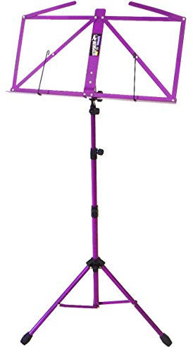 keepdrum MUS3 FL Notenständer Lila + Tasche + 4X Notenklammer