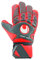 Uhlsport Erwachsene Torwarthandschuhe AERORED-Supersoft-In den Größen 6-11 Innenhand Keeper-Handschuhe entwickelt mit Profis-Optimaler Halt und Grip, langlebig, Dark grau/Fluo rot/Weiß, 7