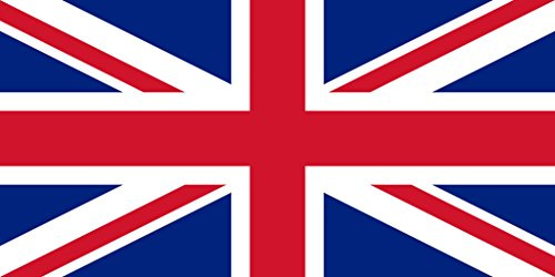 Set of 2 x Union Jack UK Flag Iron on Screen Print Fabric Applique Machine Washable Transfer United Kingdom