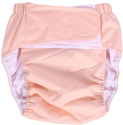 Windelhosen gegen Inkontinenz, New Waschbar Inkontinente Pflege Erwachsene Hose Ultra saugfähige verstellbare Stoffwindel Windel für ältere Menschen und behinderte Pflege (Farbe : Light Pink)
