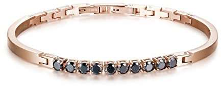 Brosway Bracciale Uomo, Bracciale Rigido in Acciaio e Cubic Zirconia | Collezione Avantgarde - BVD19