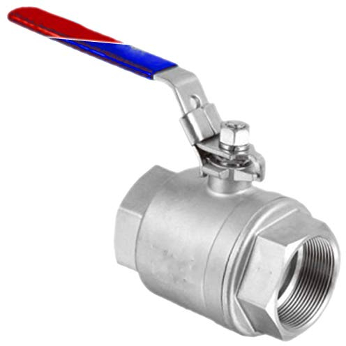 MegaHaustechnik Kugelhahn aus Edelstahl VA rostfrei voller Durchgang 1/4 Rohr Zoll Innengewinde IG x IG DN8 Trinkwasser geeignet Druck PN 63 Bar mit Hebelgriff Wasser Heizung Druckluft Absperr Hahn