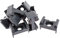 Camas 10x Auflagebock für Doppelstabmattenzaun 46mm x 25mm (Anthrazit (RAL 7016))