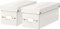 Leitz Click & Store 60410001 CD Storage Box, White, Pack of 2