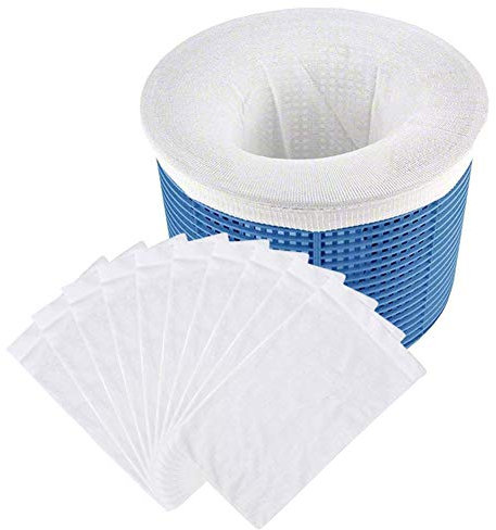 Dedeka Chaussettes de Skimmer de Piscine Réutilisable 50 Pièces, Pool Skimmer Socks,Filet de Chaussettes Universel pour Filtre de Piscine,Parfaits pour filtres, paniers et Pack de Skimmers