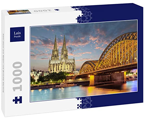 Lais Puzzle Köln Dom am Rhein mit Brücke Skyline 1000 Teile