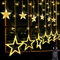 Opard 138LED Window Light with 12 Stars 8 Lighting Modes Timer&Memory Function Curtain Lights for Christmas Decoration, Bedroom, Wedding