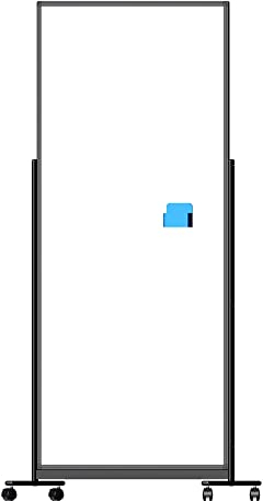 Vivol Mobile Trennwand Whiteboard 200x90cm - Doppelseitig und Magnetisch (Schwarz)