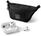 Ringke Mini Pouch Sling Bag Kompatibel mit Airpods/Samsung Galaxy Buds Hülle, Zubehörtasche, Leichte Tragbare Langlebige Tasche mit Karabiner - Black