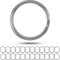 Schlüsselringe Set, Ø 30 mm Durchmesser, 24 Stück, aus gehärtetem Metall, in Silber, Metall Ringe Schlüsselanhänger, Schlüssel Organisation Autoschlüssel, Haustürschlüssel, Spaltringe O Ring DIY Kit
