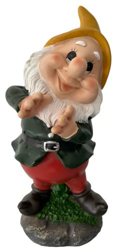 eacommerce Nano da Giardino in poliresina Altezza 28 cm Statuetta Gnomo per esterno (Gongolo)