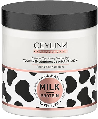 Ceylinn MILK PROTEIN Haarkur Maske - Intensive Feuchtigkeit und Reparatur für Trockene und Geschädigte Haare - Genießen Sie Gesundes und Gestärktes Haar - 500ml