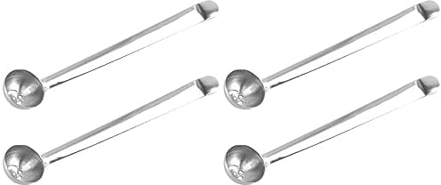 ULTECHNOVO Stainless Steel Slotted Spoons, Olive Spoons Strainer Pulp Strainer Spoon Long Handled Strainer Spoon Jar Spoon Pickle Spoon for Home Kitchen Restaurant 2Pcs